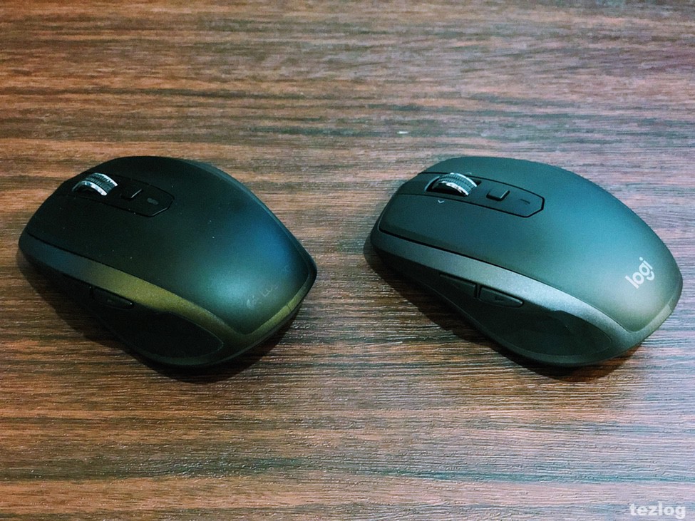 Logicool ワイヤレスモバイルマウス MX ANYWHERE 2Sのパッケージ Logicool ワイヤレスモバイルマウス MX ANYWHERE 2Sと旧型の比較