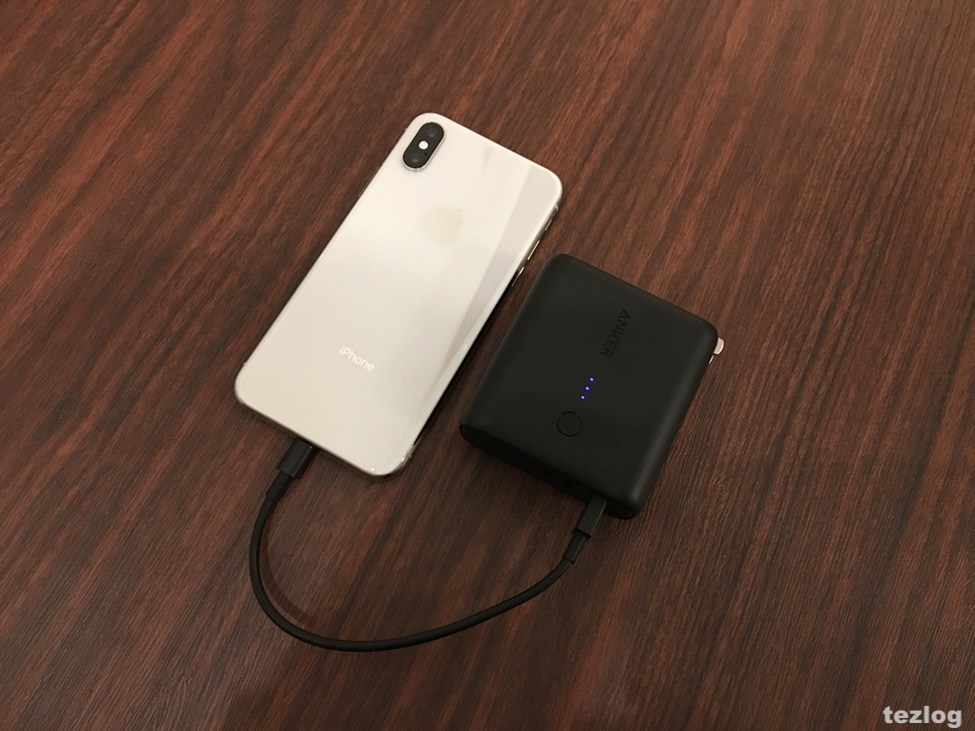 Anker PowerCore fusion 5000でiPhoneXを充電