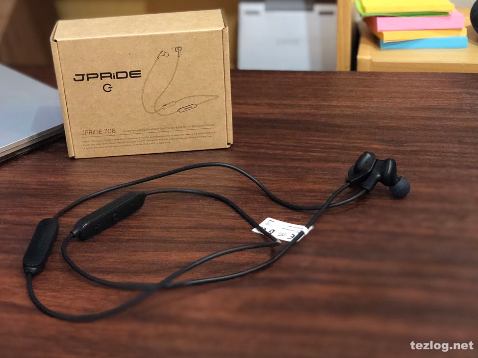 Bluetoothイヤフォン JPRiDE 708 本体全体