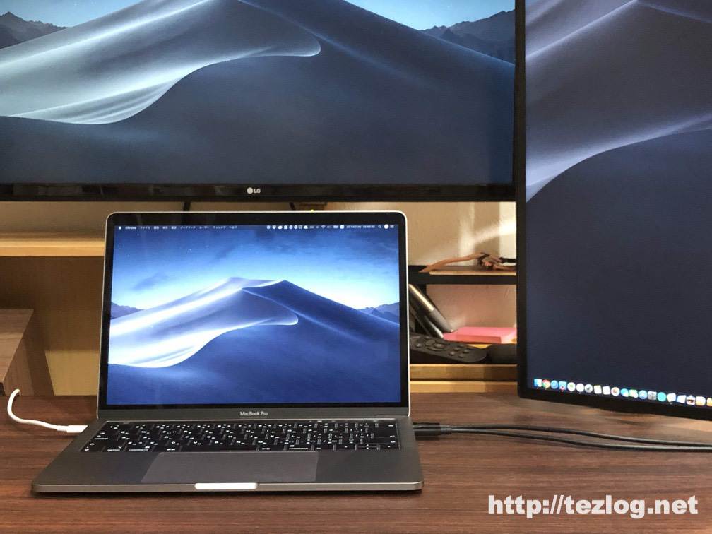 Macbook Pro 2018 13インチ　トリプルディスプレイ