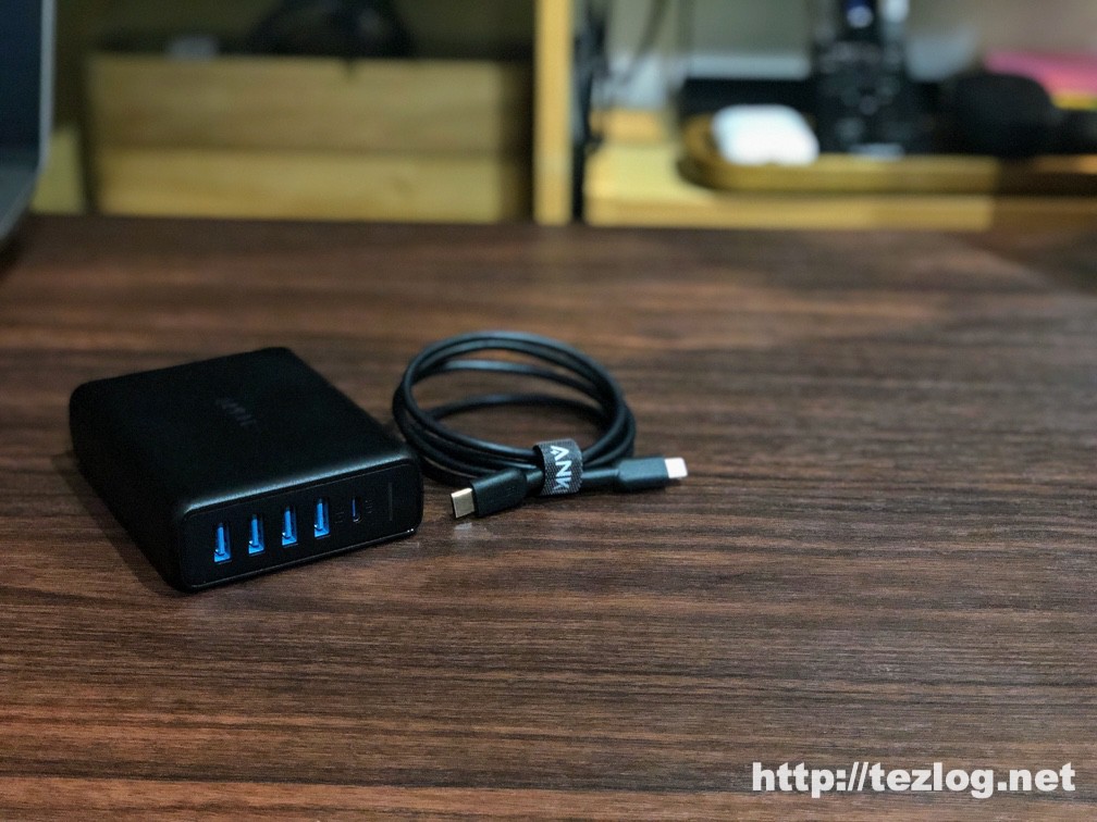 レビュー Anker Powerport 1pd 4power Iq とusb C ライトニングケーブルでiphoneを最大30w出力の急速充電 Tezlog