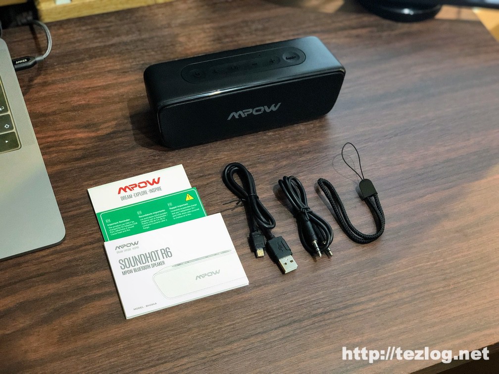 Mpow Soundhot R6 bluetoothスピーカー 付属品一式
