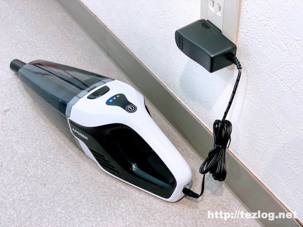 APOSEN 乾湿両用 コードレス掃除機 A7sの充電方法APOSEN 乾湿両用 コードレス掃除機 A7sの充電方法