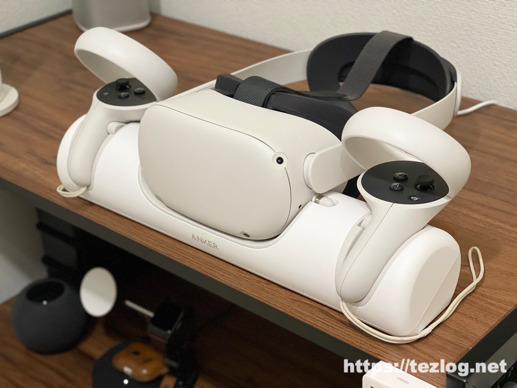 Anker Charging Dock for Oculus Quest 2でOculus Quest 2のヘッドセットとコントローラーをワイヤレス充電