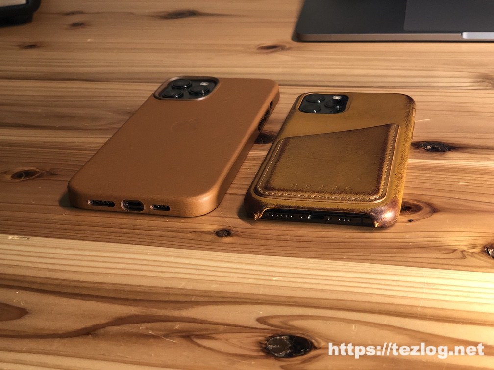 レビュー Apple レザーケース Iphone 12 Pro Max エイジングを楽しみたいmagsafe対応 純正革ケース Tezlog