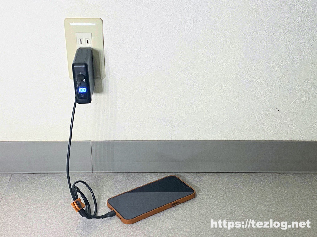 SuperMobileCharger CIO-SC2-10000 コンセントに刺して充電しながらiPhoneもUSB-Cポートから急速充電