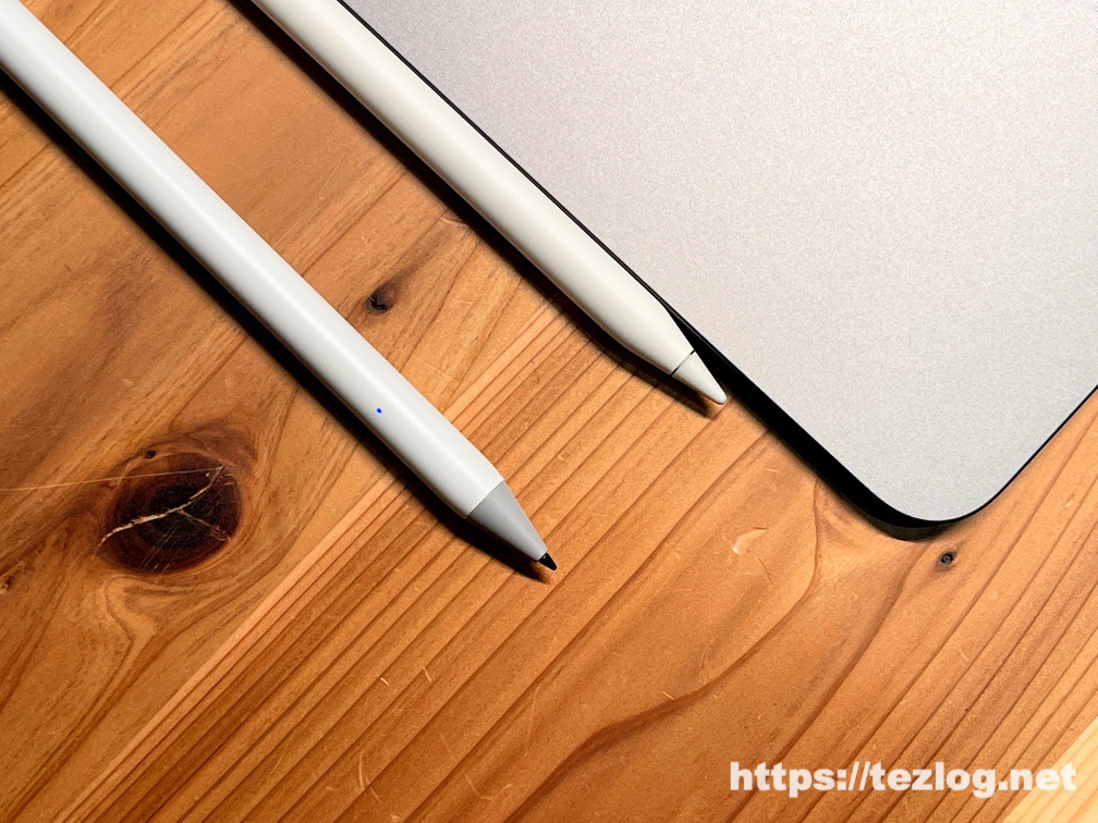 USGMoBi iPad対応タッチペンとApple Pencil (第2世代)のペン先を比較
