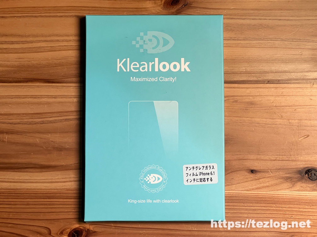 Klearlook Phone 13 pro アンチグレア ガラスフィルム パッケージ