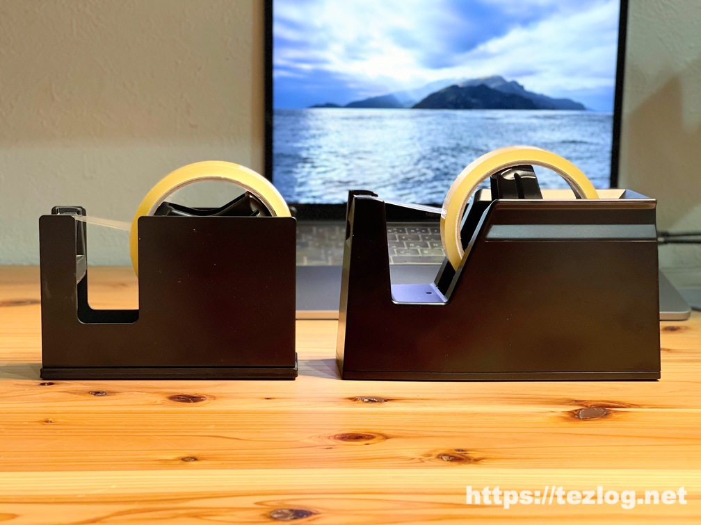 KOKUYOのテープカッター カルカット T-SM100Dとカルカット スチール 黒 T-SM111Dを比較