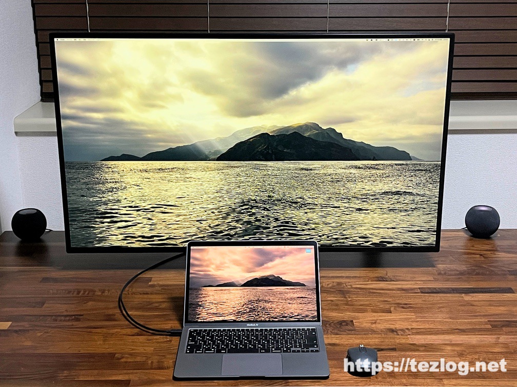 LG 42.5インチ 4K液晶モニター 43UN700Tをエルゴトロン HXデスクモニターアームで設置