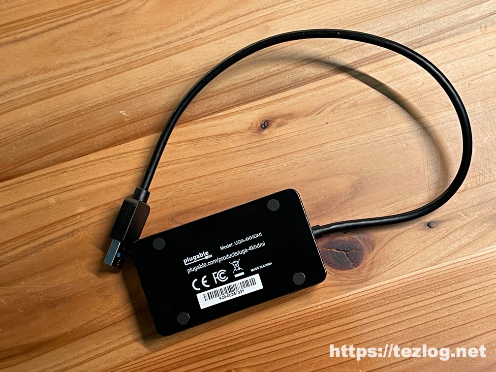 Plugable DisplayLink チップ搭載 4K HDMI USB ディスプレイアダプタ