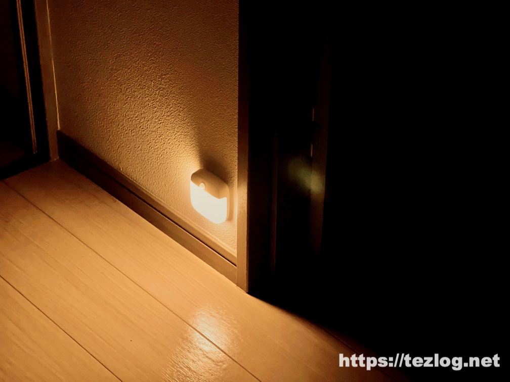 Anker Eufy Lumi Dual-Bright Night Light (コンパクトLEDセンサーライト) 使用風景