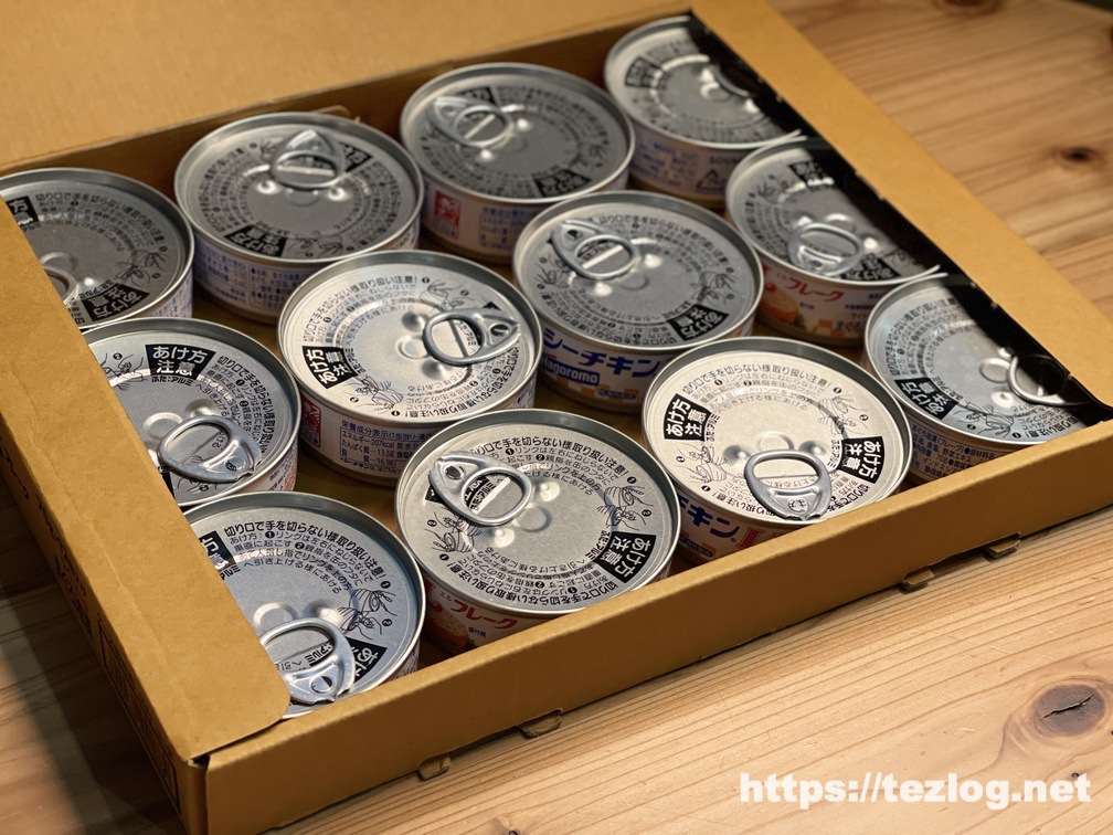 Amazon SOLIMO シーチキン Lフレーク 70g×12缶セット 開封