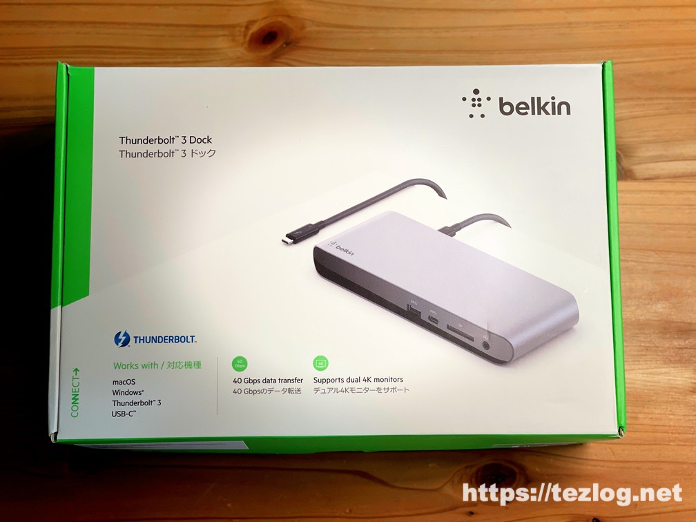 Belkin ドッキングステーション Thunderbolt 3 Dock Pro パッケージ