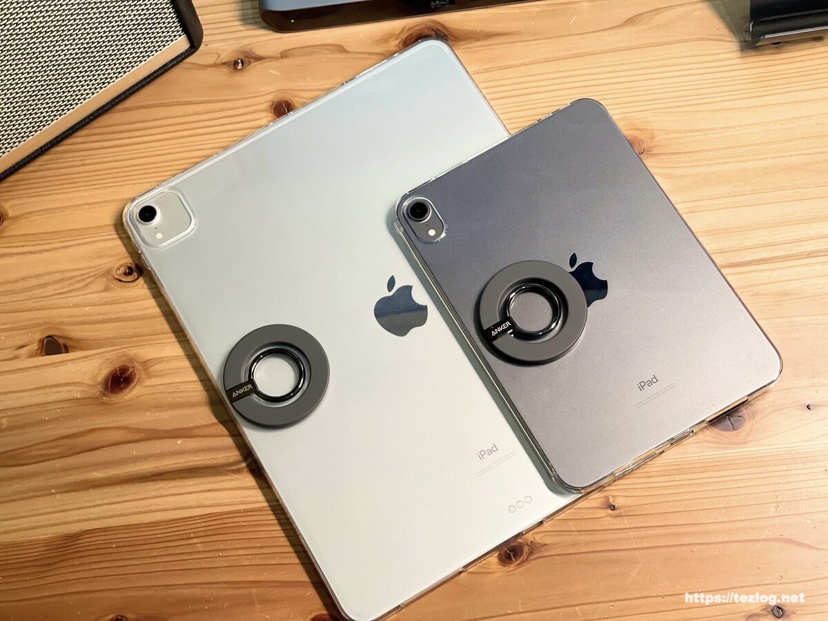 iPad ProとiPad miniにAnker 610 Magnetic Phone Grip を装着