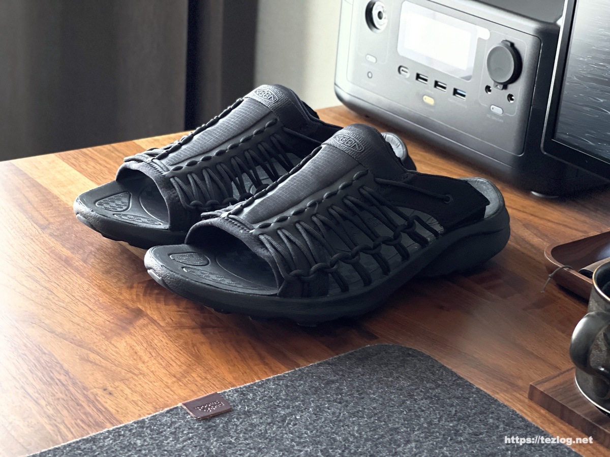 KEEN ユニーク スニーク スライド レビュー。ちょっとした外出