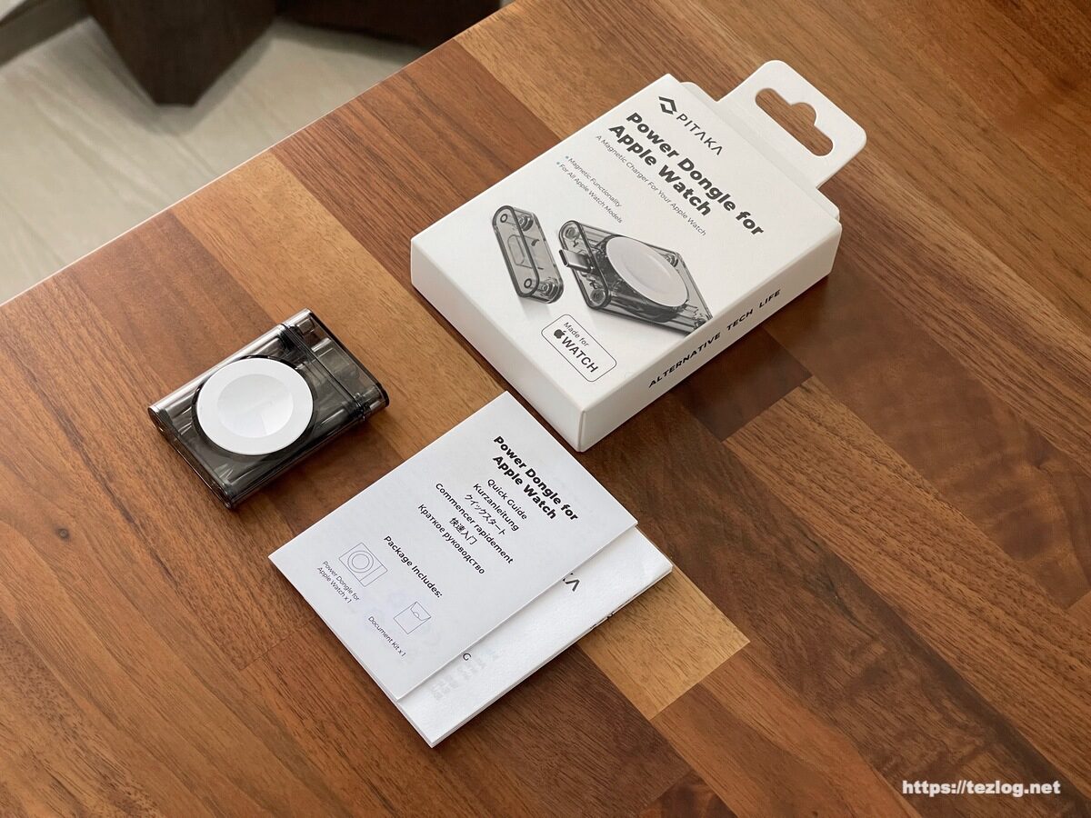 PITAKA Power Dongle　for Apple Watch パッケージと同梱品一式