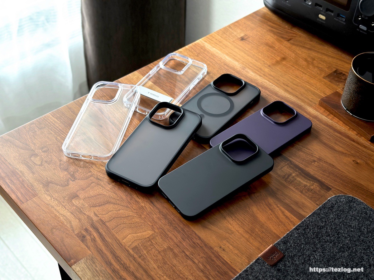 TORRASのiPhone 14Pro ケースとガラスフィルム7製品まとめてレビュー