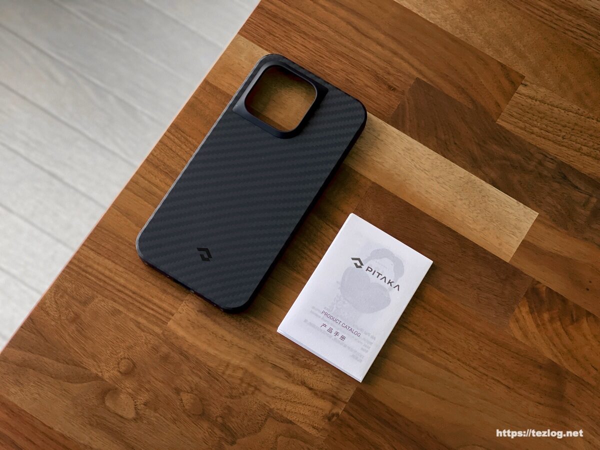 PITAKA MagEZ Case Pro 3 1500D 黒/グレーツイル柄 iPhone 14 Pro ケース 同梱品一式