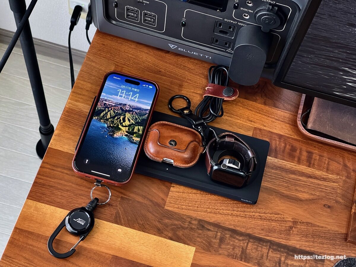 Belkin 3 in 1 MagSafe付き3-in-1ワイヤレス充電パッド iPhone・AirPods Pro・Apple Watchをワイヤレス充電