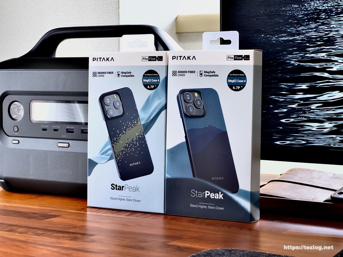 PITAKA StarPeak MagEZ Case 4 星と山 iPhone 15 Pro/Pro Maxケース パッケージ
