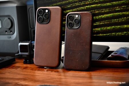 NOMAD Modern Leather Case iPhone レザーケース 新品と2年使用後のエイジングの比較