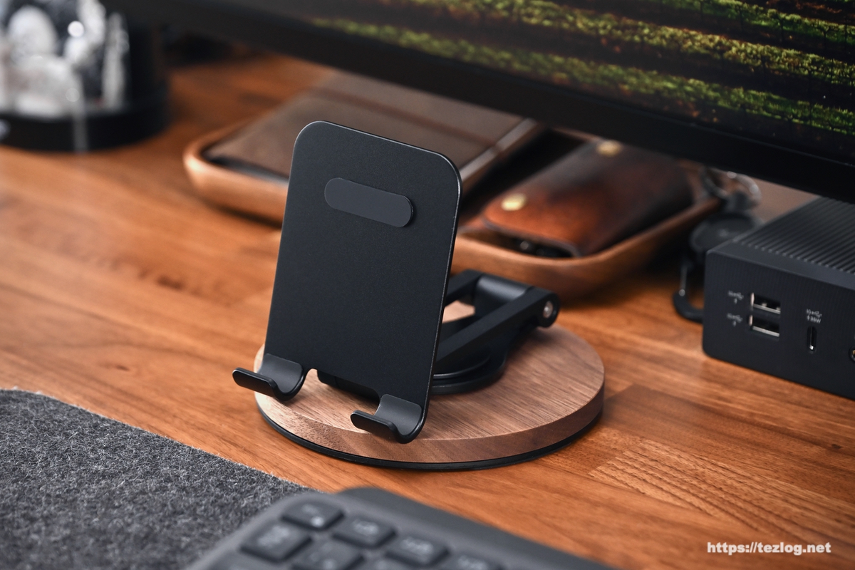 Hacoa ウォールナット スマホスタンド「Smartphone Stand Adjustable」