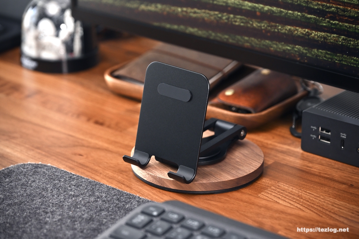 Hacoa ウォールナット スマホスタンド「Smartphone Stand Adjustable」