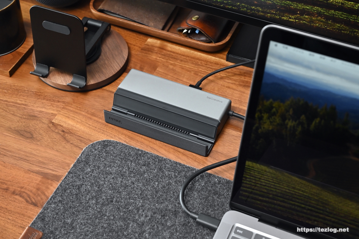 BenQ beCreatus GR10 7-in-1 USB4 モバイルドック レビュー。Mac