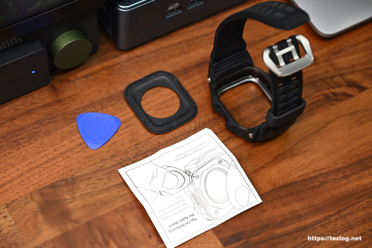 ULTIMAL コンパチブル Apple Watchバンド 「シールドプロテクトケースバンド」本体と付属品