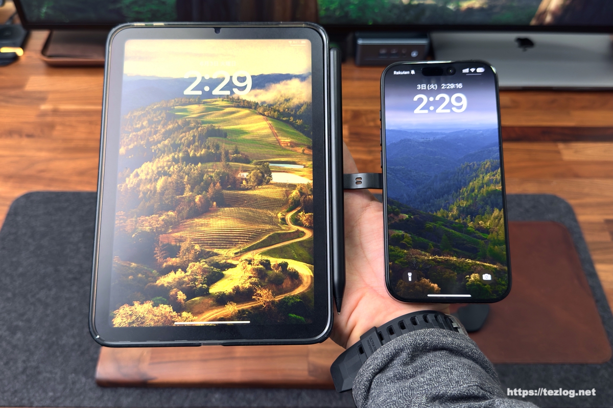 Dual Magic Ring でiPhoneとiPad miniを連結 4