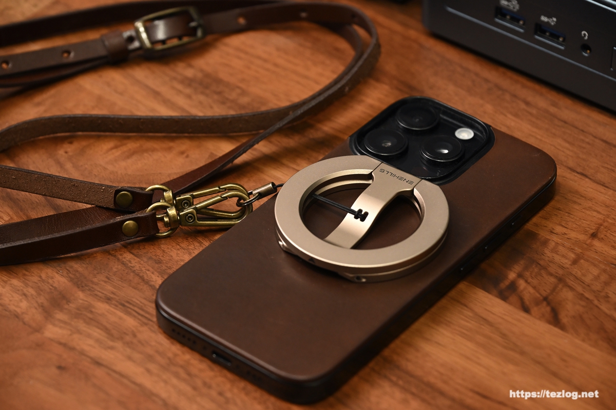Dual Magic Ring RevにショルダーストラップをつけてMagSafeショルダーストラップを作った 3