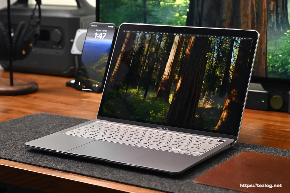 Dual Magic Ring Rev版 /MacBook AirとiPhoneを連結でモニターを並べる
