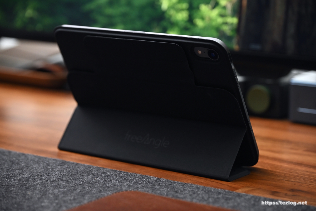 mokibo フリーアングルカバー SLIM / iPad mini 6 横置きスタンドに変形1
