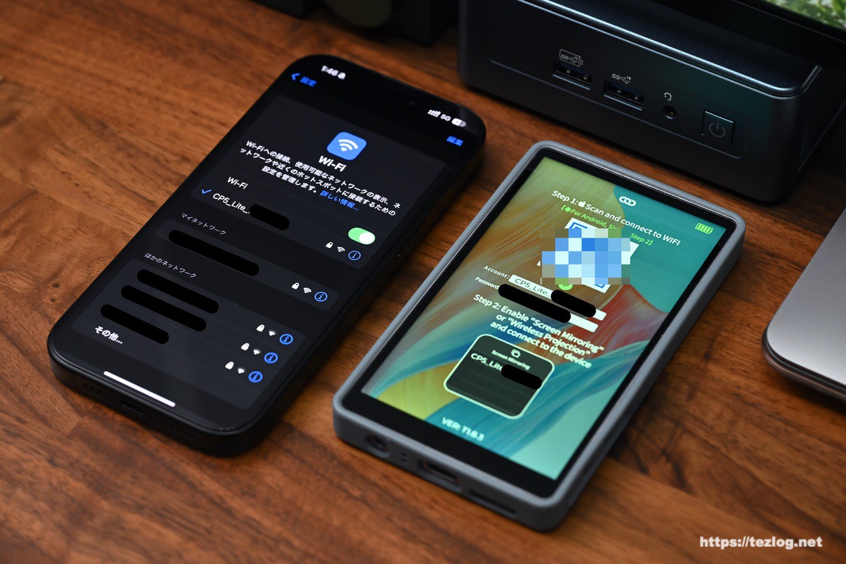 Shimbol CP5 Lite 接続方法1 iPhoneからWi-Fiで接続
