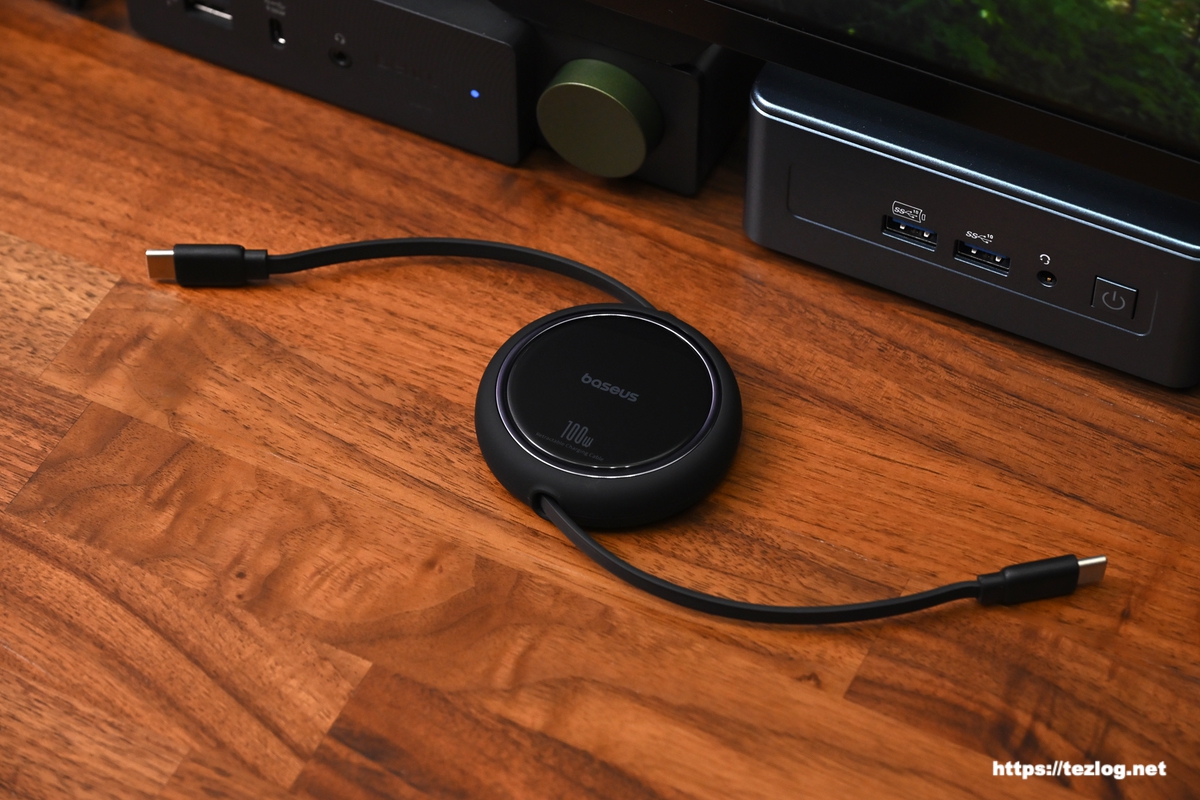 Baseus Free2Pull 巻き取り式 USB-C ケーブル