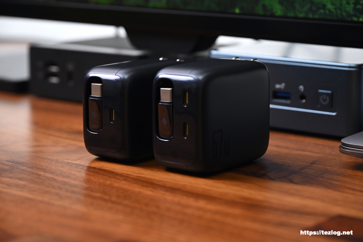 Baseus ケーブル巻取り充電器 45Wと67W