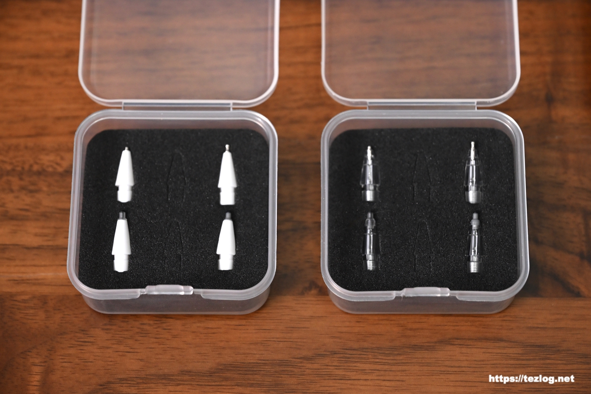 Project Comfy Pencil Tips BallPen (ホワイト・クリア) ケース・ペン先 4種類 ×2 本体