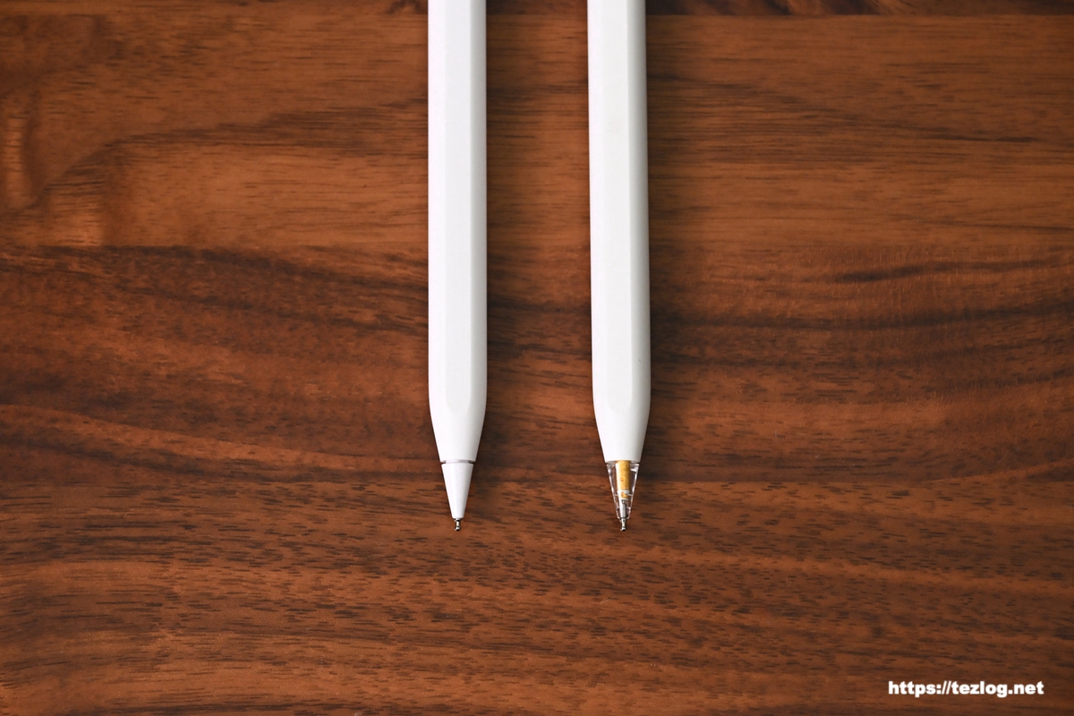 Project Comfy Pencil Tips BallPen ホワイトとクリアのペン先をApple Pencil 2に取り付け