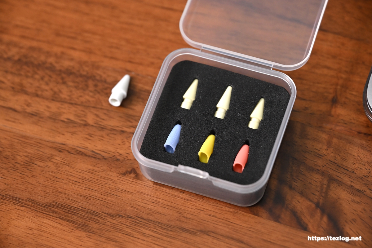 Project Comfy Pencil Tips Real Feel ケースとペン先・カスタムTip・Apple Pendil 2 純正ペン先の比較