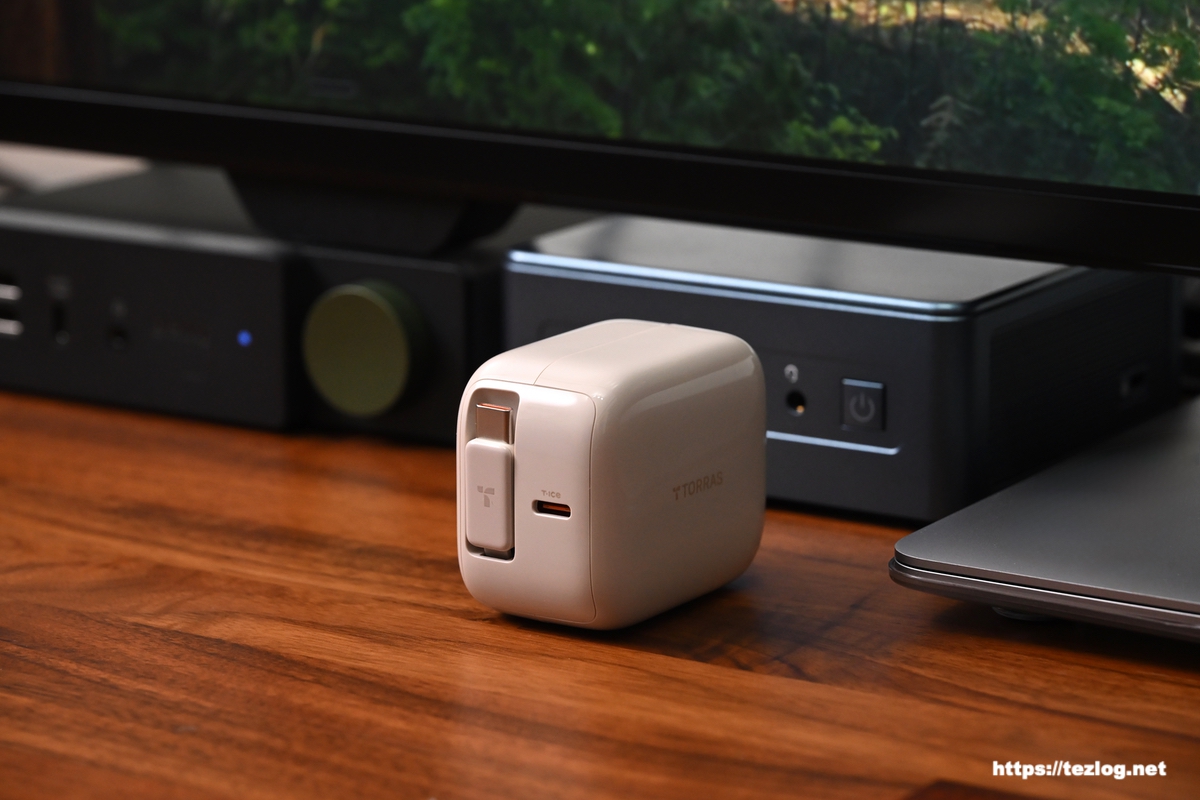 TORRAS FlexLine 巻取り式 USB Type-C 充電器 40W デザートチタニウム