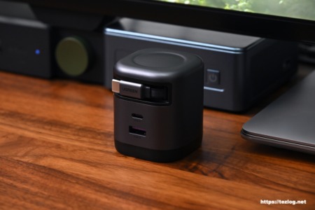 UGREEN Nexode 巻き取り式 USB-Cケーブル内蔵 充電器 65W 2