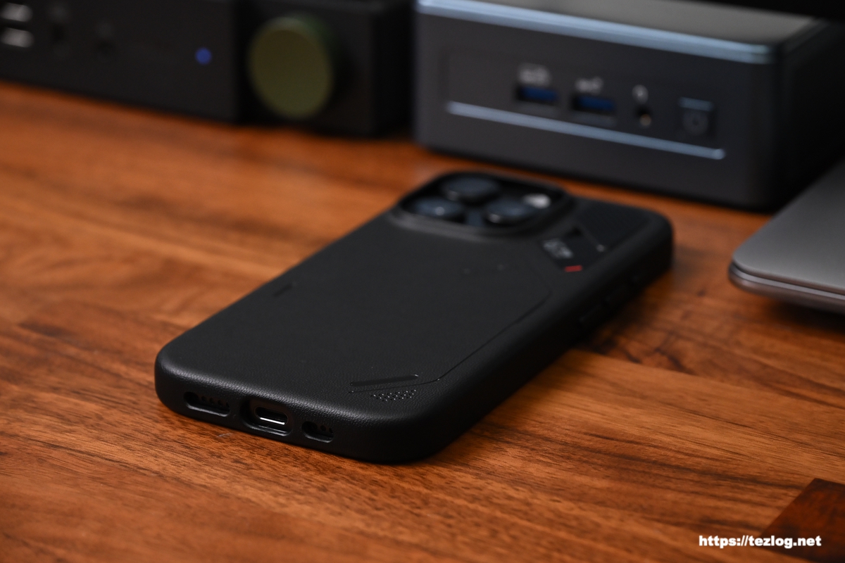 Aulumu A16 ヴィーガンレザー iPhone 16 Pro ケース 底面