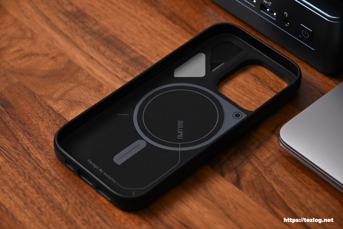 Aulumu A16 ヴィーガンレザー iPhone 16 Pro ケース 内側