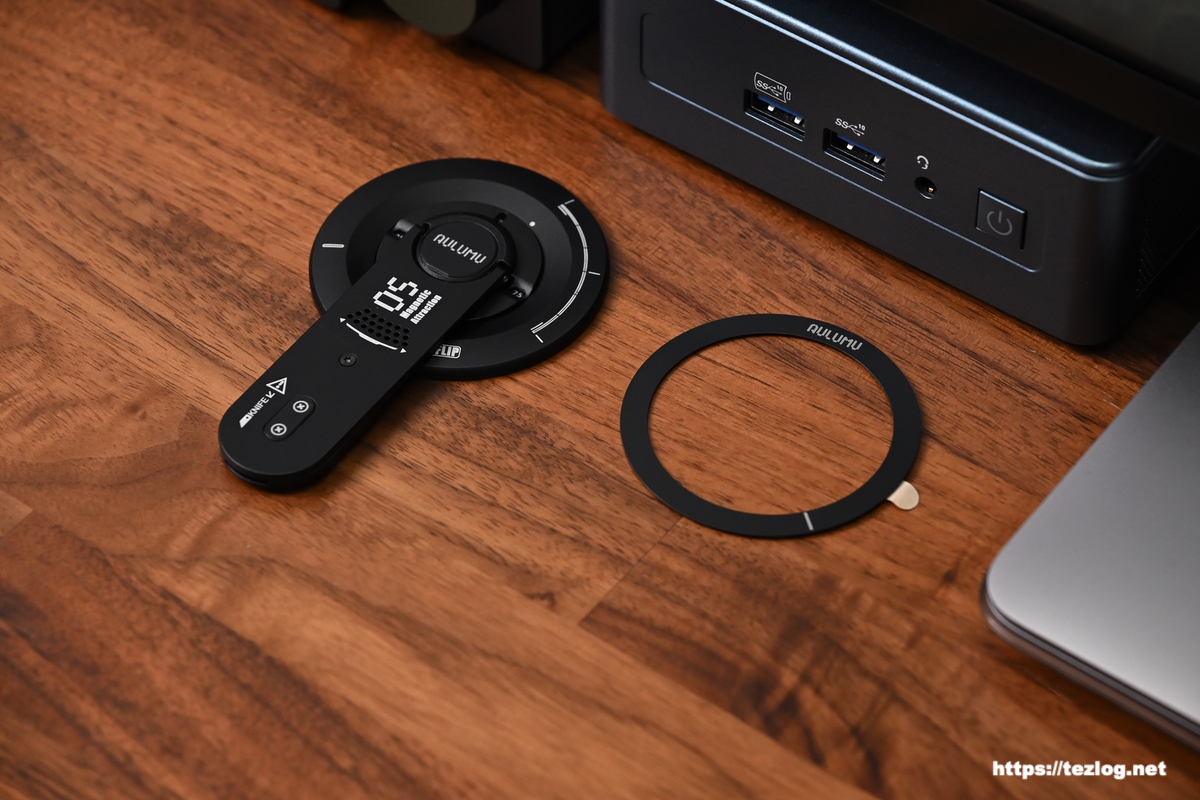 Aulumu G05 Air MagSafe スマホスタンドと 付属メタルリング