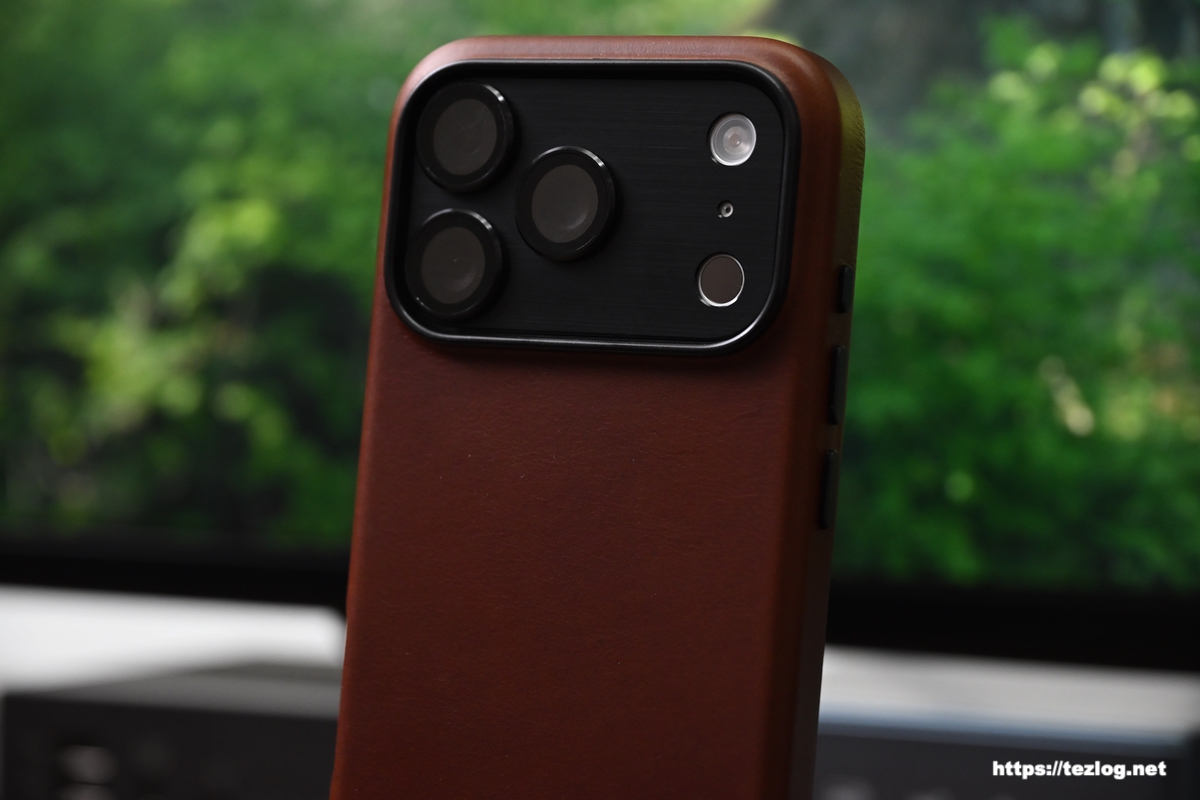 iPhone 17 Pro / SHIELDON ベーシックケース 本革レザー レトロコーヒー / SeGinn カメラレンズカバー アルミ合金＋強化ガラス製