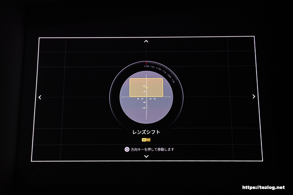 XGIMI HORIZON 20 Pro レンズシフト
