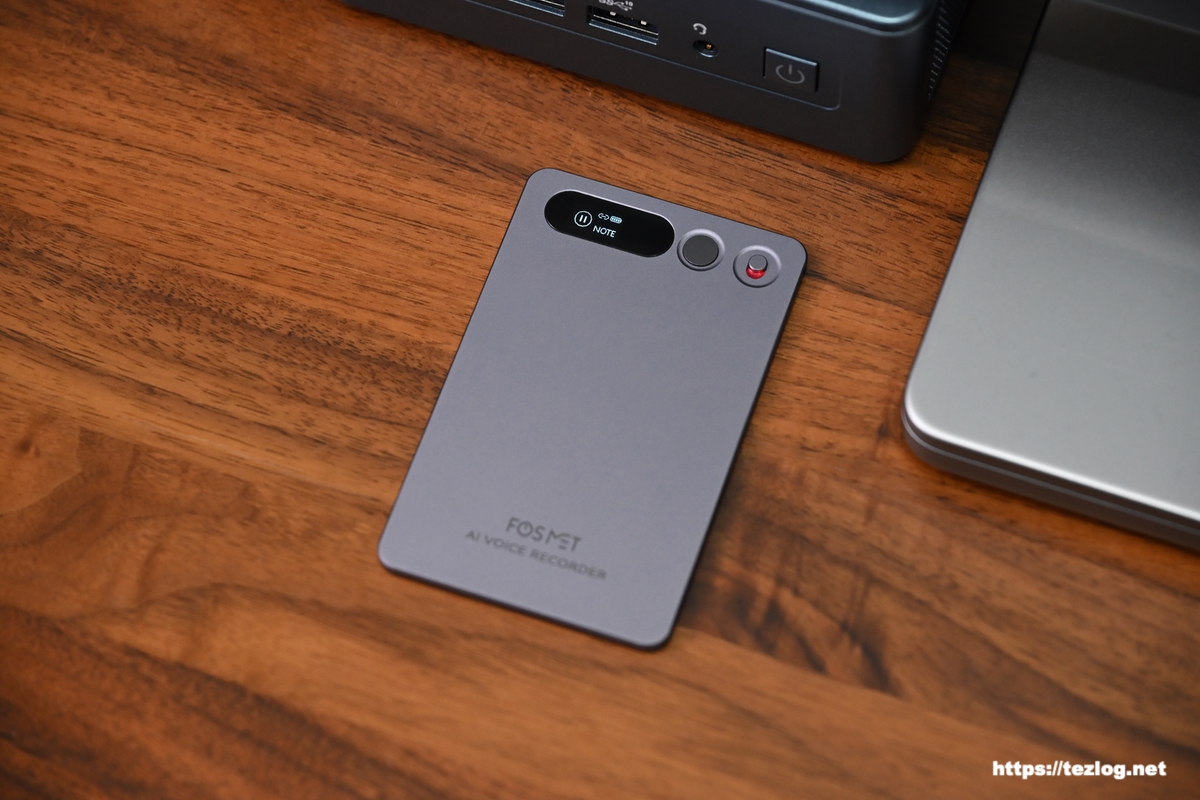 FOSMET X Note Rec10 AI ボイスレコーダー 録音中