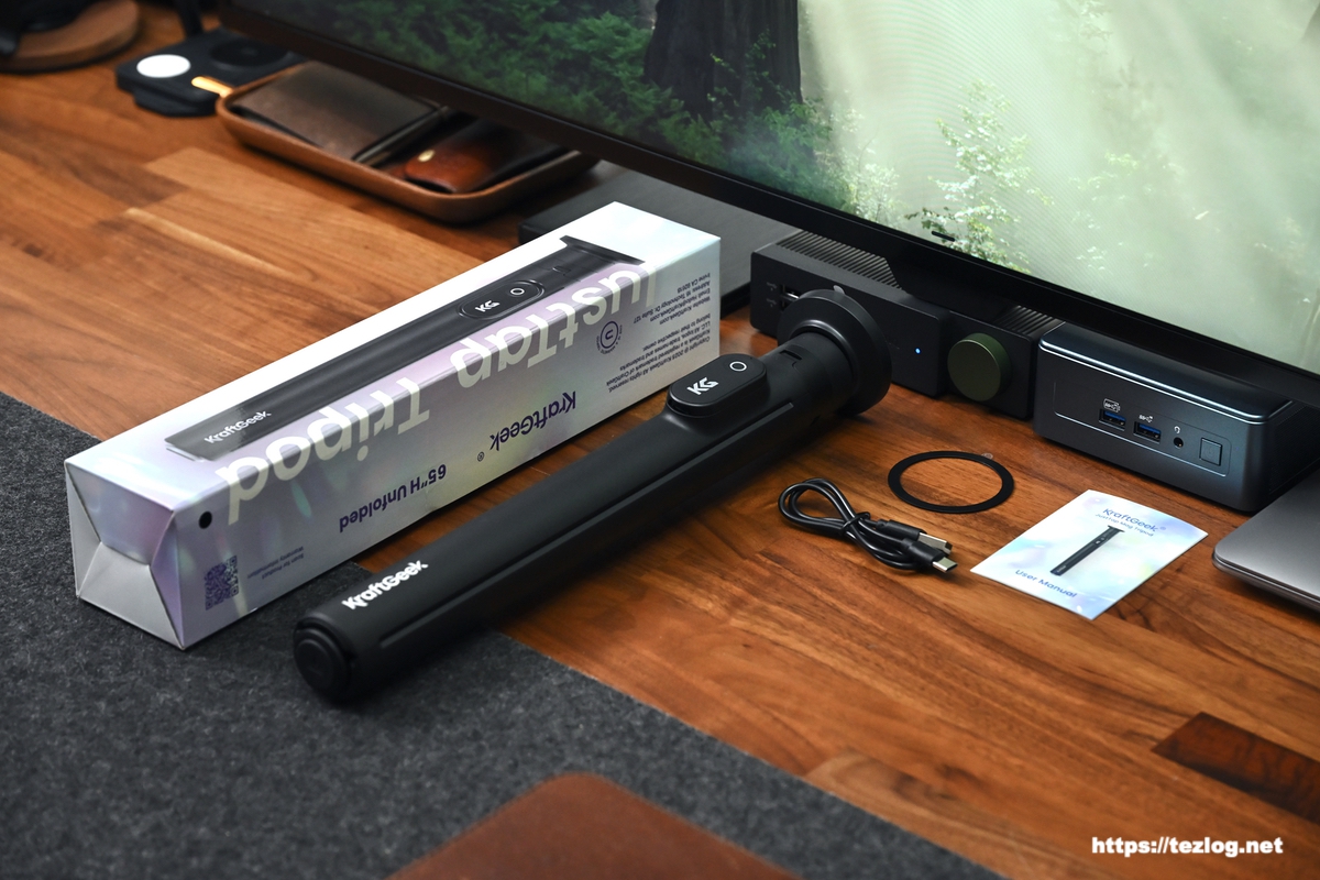 KraftGeek JustTap MagSafe対応 スマホ三脚 パッケージ・本体・付属品一式