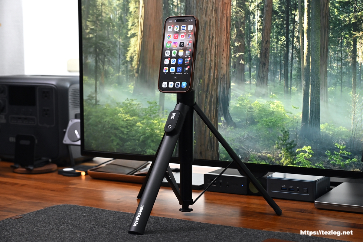 KraftGeek JustTap MagSafe対応 スマホ三脚